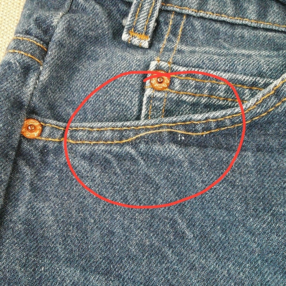 Levi's 517 Bootcut Jeans Mens 38x31 Blue Vintage Orange Tab Made in USA 1992 - Picture 11 of 11